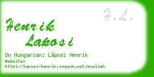 henrik laposi business card