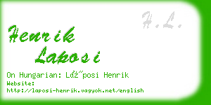 henrik laposi business card